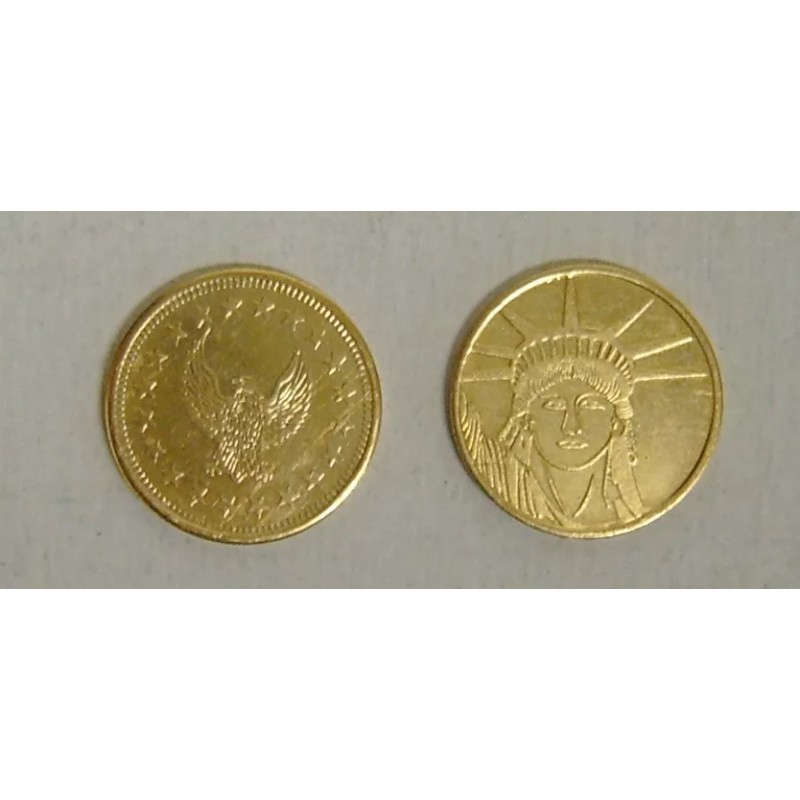 NEW 200 GOLDEN LIBERTY / EAGLE PACHISLO SLOT MACHINE TOKENS