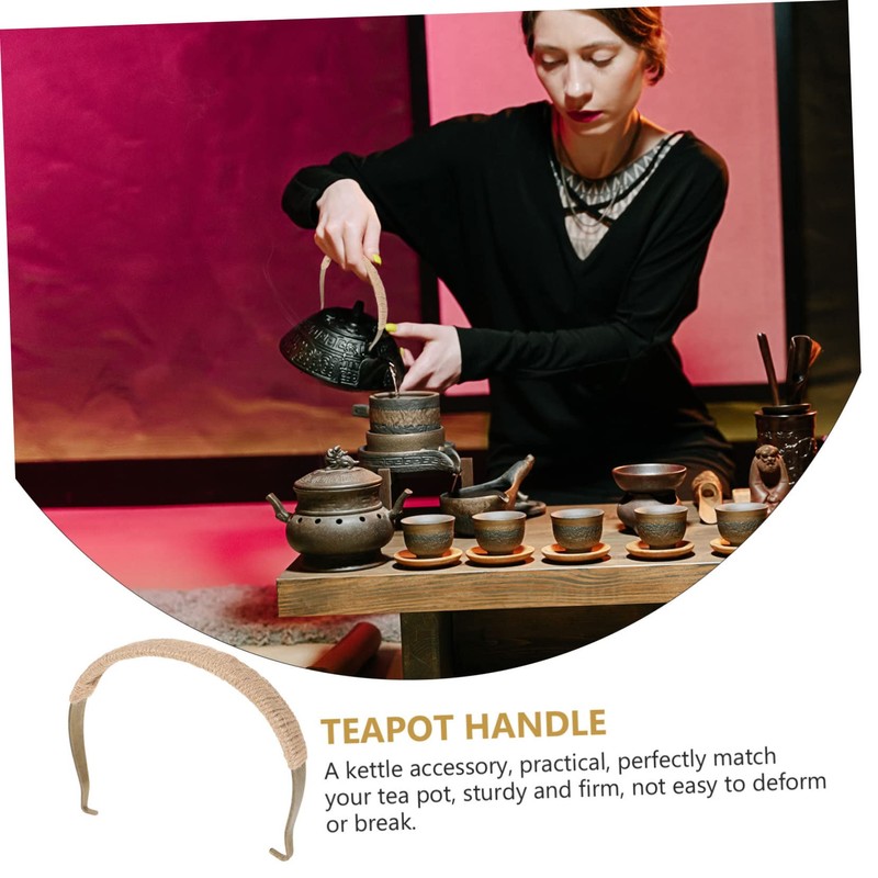 IWOWHERO Teapot Handle Replacement Lightweight Anti-Scald Grip for Ceramic Teapots