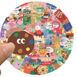 100PCS Water Bottle Stickers for Kids Teens,Funny Bear Stickers,Cute Laptop Stickers,Waterproof Vinyl Stickers,Kawaii Stickers Packs for Skateboard/Scrapbook/Bike/Phone/Luggage