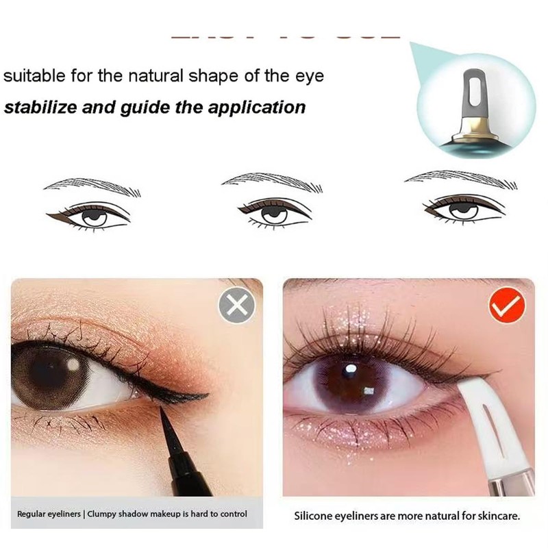 Eye Liner Makeup Tool, 2PC Eyeliner Brush Eyeliners Guide Tools,