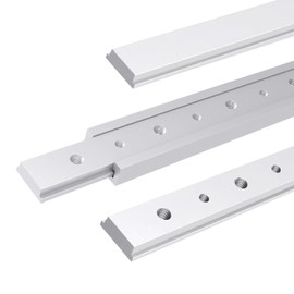 Aluminum Alloy T Track Miter, 200mm 7.9 Inch T Slot Woodworking T Bar Rail, for Router Tables and Woodworking (Silver)