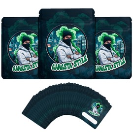 200 Black Kraft Bags Storage Food 3.5g Bags Stand-Up, Reseable Ziplock Candy Bags (2 Packs - 200 PCS)