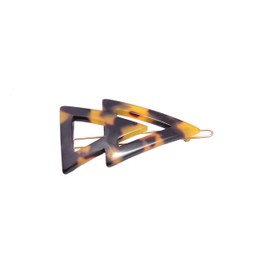 French Amie Pyramid Small Handmade Tokyo Celluloid Acetate Side Slide Barrette Snap on Hair Pin Clip (Tokyo)