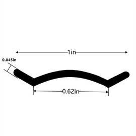 1" Black Vinyl Insert Molding Trim Screw Cover RV Boat Camper Trailer (50ft)