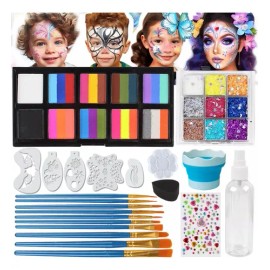 Set De Pintura Facial Y Corporal Con 26colore A Base De Agua                                                                                          