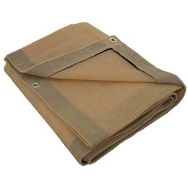 Zoro Select 5Wud3 Standard Duty Tarp, 6 X 8 Ft, 10 Mil, Tan, Polyethylene