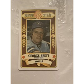 1982 Perma-Graphics Baseball SUPER STAR  Credit Card GEORGE BRETT NM-MT!