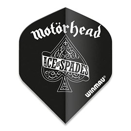 Winmau Motorhead Ace of Spades Rock Legends 100 Micron Strong Standard Dart Flights (3 Sets - 9 Flights)