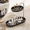 [Out_65] Display Stand Cosmetic Tray Key Holder Organizer 2-Tier (49680811) - Beige/FREE / [아우트_65]진열대 화장품트레이 키홀더 오거나이저 2단 (49680811) - 베이지／FREE