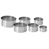 Fackelmann 6-teiliges Set Dessertringe, professionell, Stahl, Silber