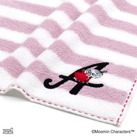 MOOMIN Initial Stitch Little My Towel Handkerchief PA Pink Initial A 47-0290071 Approx. 9.8 x 9.8 inches (25 x 25 cm)