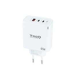 PRENDELUZ Wandladegerät GAN 65 W mit 2 USB-C/PD-Anschlüssen und 1 USB-A/QC-Anschluss, ideal zum schnellen Aufladen mobiler Geräte und Zubehör.