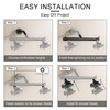 Beiyi Dual Shower Head Adapter Build-in Shut Off Valve for