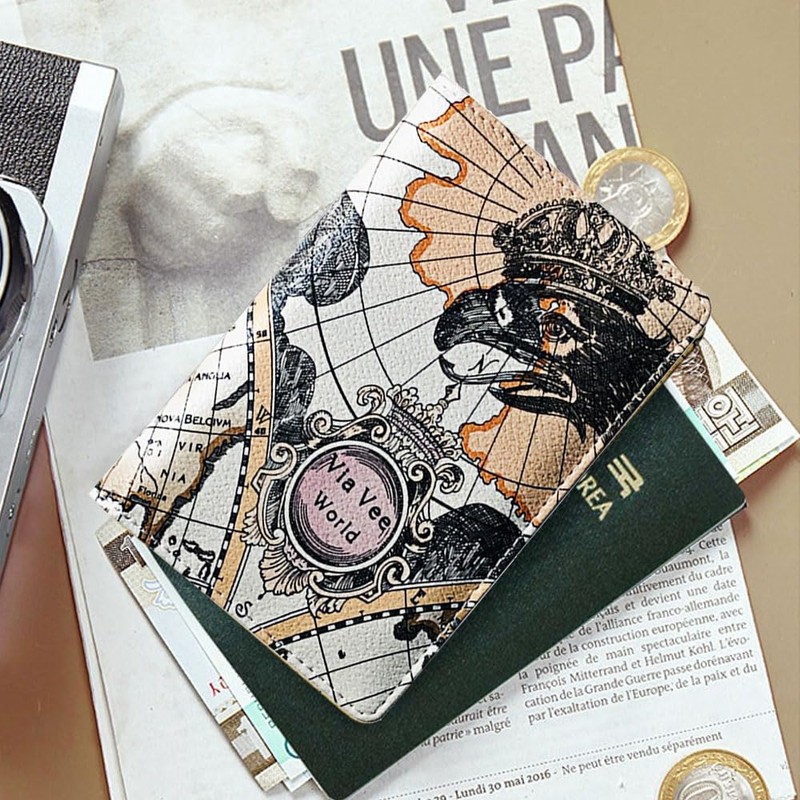 Lumbor37 Porta Pasaporte Cartera para Pasaporte RFID, Titular de Pasaporte