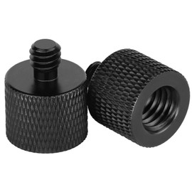 2 Pack 3/8" Female to 1/4" Male Camera Screw Adapter, Tripod Thread Adapter for Microphone Holder Camera Mount Tripod Accessories