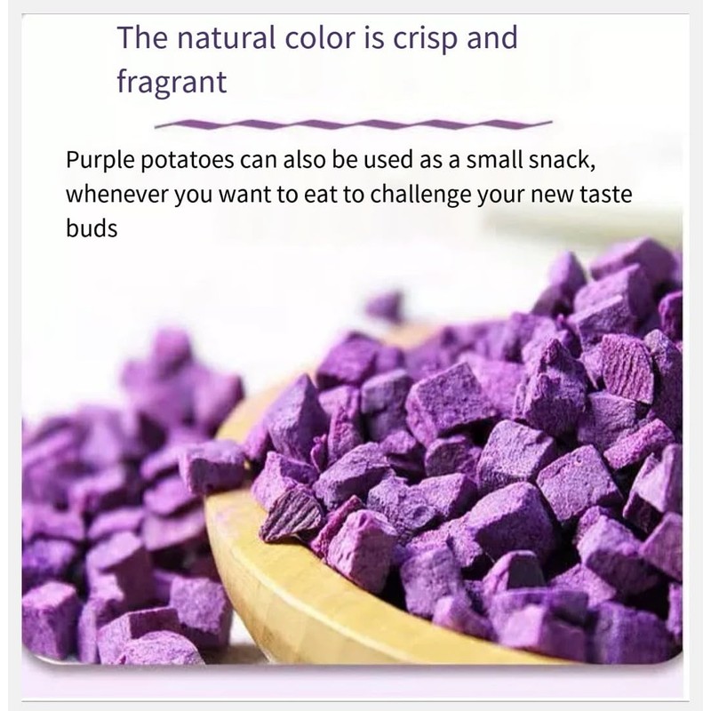 WEIJUEJIYI Diced Purple Potato 150g (5.29oz) Original Fruits and Vegetables