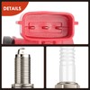 A-Premium (Red) Set of 12 Ignition Coil Pack and Iridium