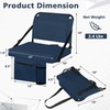 Besunbar Stadium Seats for Bleachers 2 Pack w/Back Support Bleacher