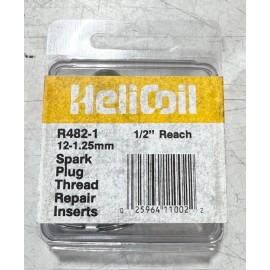 Helicoil M12-1.25mm Spark Plug Thread Repair Inserts 1/2" Reach 6 Pack