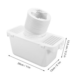 Hohopeti 1Set Indoor Dryer Vent Kit Dryer Connector with Wall Plate for Easy Installation Durable Material Convenient Water Collection for Drum Dryers