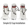 EZ Cap Bottles - 16 oz Clear Swing Top (Qty