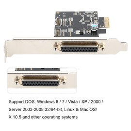 Parallel Port Card LPT Printer Card Adapter PCI-E to Parallel Port for OS X and IEEE 1284 Printing Protocol Support
