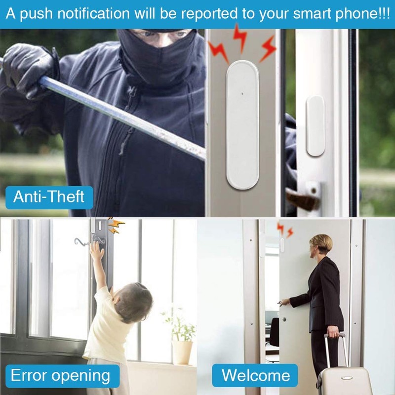Yueyang WiFi Door/Window Sensor Magnets Detector Compatible with Alexa Google