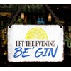 schilderkreis24 Tin Sign Funny Gin Tonic Saying "Let The Evening"