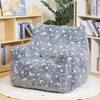 LinkRomat Bean Bag Chair with Filler, 37" Grey Glow at