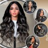 Orijodie 13x6 Ombre Black to Balayage Highlights Lace Front Human