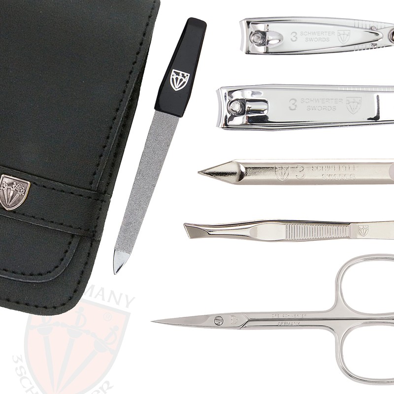 DREI SCHWERTER Germany Massa Manicure Set 6 Pieces Leather