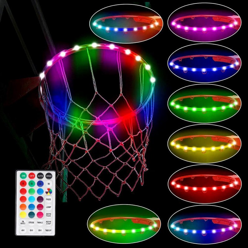 LED Basketball Hoop Lights Remote Control Basketball Rim LED Light