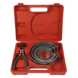 Automotive Piston Ring Compressor Tool, Car Engine Piston Ring Compressor Pliers Set with 14 pcs Piston Rings & with 1 Pliers Repair Tool Kit for Car Truck Auto Engine