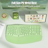 TISHLED Bow Split Ergonomic Keyboard Wireless with Cushioned Wrist &