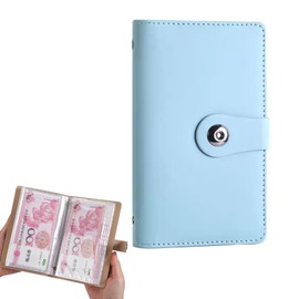 Zhejia Money Bill, Envelope, Savings Envelope, Savings File, Binder, Bills, Money Sorting, Piggy Bank, Stylish, Strong Magnetic Suction, Large Capacity, Transparent Inner Bag, Easy to Take (50 Pages,