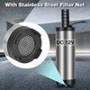 COROTC 12V Fuel Transfer Pump, Mini Portable Stainless Steel On/Off