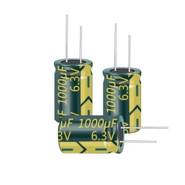 Cermant 20pcs 6.3v 1000UF Capacitor 8x12mm(0.31x0.47in) High Frequency Aluminum Electrolytic Capacitors for TV, LCD Monitor, Game