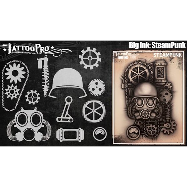 Tattoo Pro Stencils Big Ink - Steampunk