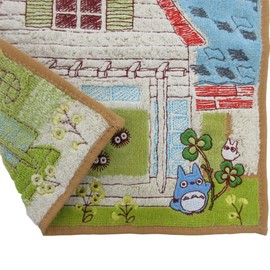 Marushin 1005053400 Mini Towel, Ghibli, My Neighbor Totoro, Kusakabe Family, 100% Cotton, Antibacterial and Odor Resistant, Organic Cotton, Hand Towel, Handkerchief, Present, Gift, Birthday