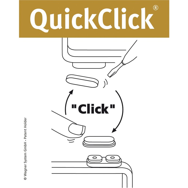 Wagner QuickClick Tandem Chair Glides Felt Glides 16 Pieces Set