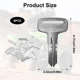 6PCS 4010321 Ignition Keys，Blank Keys for Polaris Wheeler ATV Ranger RZR Snowmobile Fits Key Code 22 23 27 28 Series