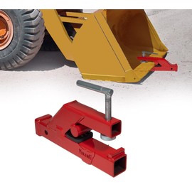 Mytee Products Clamp On Trailer Hitch for Tractor Bucket - 2" Ball Hitch Receiver - Tractor Mount Adapter Compatible with Deere Bobcat Tractor Bucket