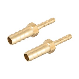 uxcell Straight Brass Barb Fitting Reducer, Fit Hose ID 8mm to 4mm 2pcs