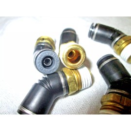 SMC 5 SMC 1/4 Tube OD x 1/4 NPT  45 Degree MALE ELBOW Connector Fittings KV2K07-35S