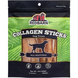 Redbarn Beef Collagen Sticks for Dogs Natural High Protein Dental Chews 5 Count