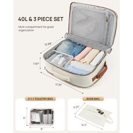 Telena Travel Backpack for Women, 17.3 inch Laptop TSA Carry On Personal Item Size Flight Approved Travel Bag Daypack with Multi-Pockets for Work, Travel, Business, Beige-Brown