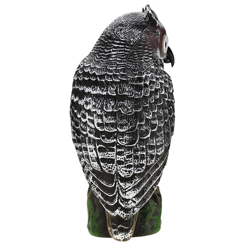 Solar Powered Owl Hunting Decoy Bird Scarer Deterrent Pest Control