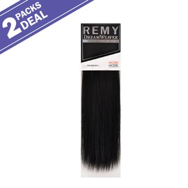 Human Hair Weave ModelModel Dream Weaver Yaky (10 Inch (Pack of 2), P1B/30)