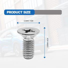 8-Pack Stainless Steel Retaining Screws Universal Fit for Honda, Hyundai and Kia Models for Front and Rear