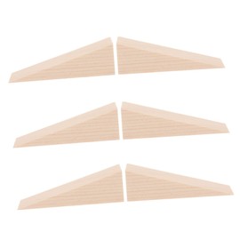 DOITOOL 6pcs Non Slip Wooden Door Stopper Wedge Chevron Design Security Door Stops for Reliable Stability and Grip for Home and Office Use